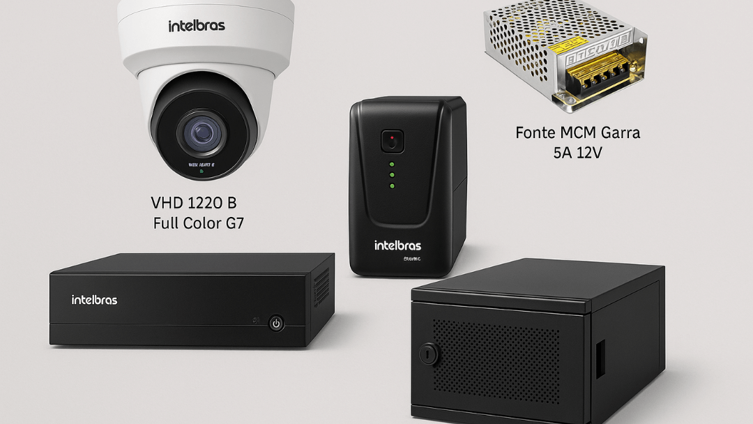 como montar sistema de câmeras Intelbras.
