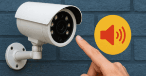 câmera de segurança tem áudio
