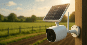 câmeras de segurança com placa solar