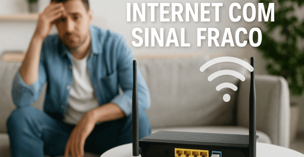 internet com sinal fraco